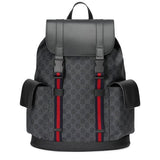 Gucci Soft Backpack GG Supreme Blue/Red Web Black/Grey